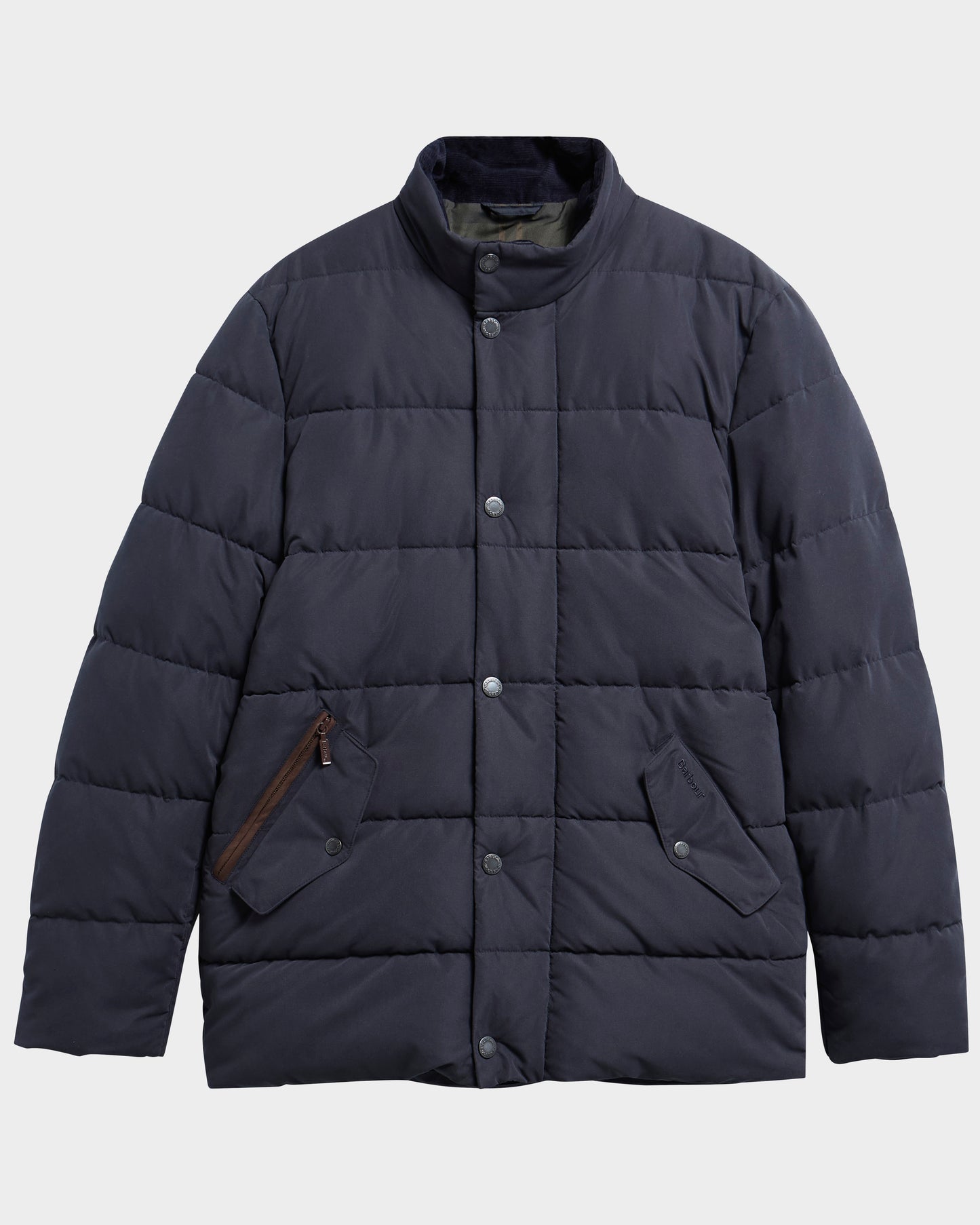 Barbour Powell Mens Puffer Jacket - Dark Navy | CHO | Designer Mens Puffer Jackets