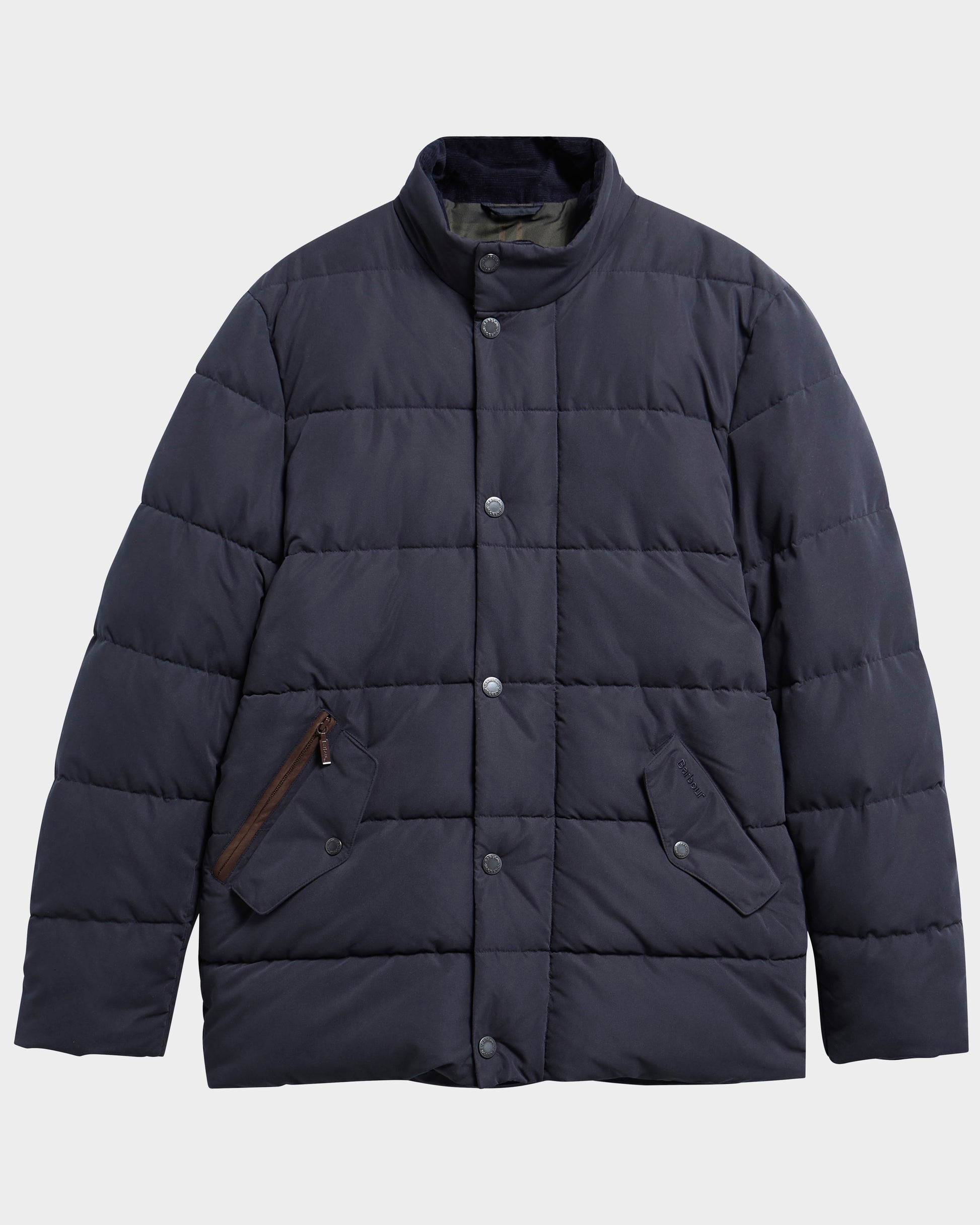 Barbour Powell Mens Puffer Jacket - Dark Navy | CHO | Designer Mens Puffer Jackets