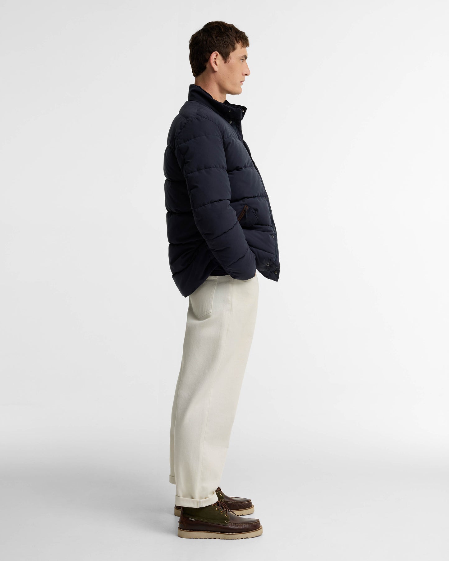 Barbour Powell Mens Puffer Jacket - Dark Navy | CHO | Designer Mens Puffer Jackets