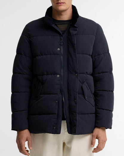 Barbour Powell Mens Puffer Jacket - Dark Navy | CHO | Designer Mens Puffer Jackets