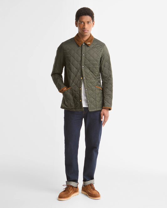 Barbour Icons Heritage Liddesdale Mens Quilted Jacket - Sage | CHO | Designer Mens Quilted Jackets