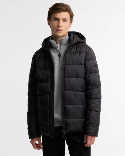 Barbour International Bobber Mens Puffer Jacket - Black | CHO | Designer Mens Puffer Jackets