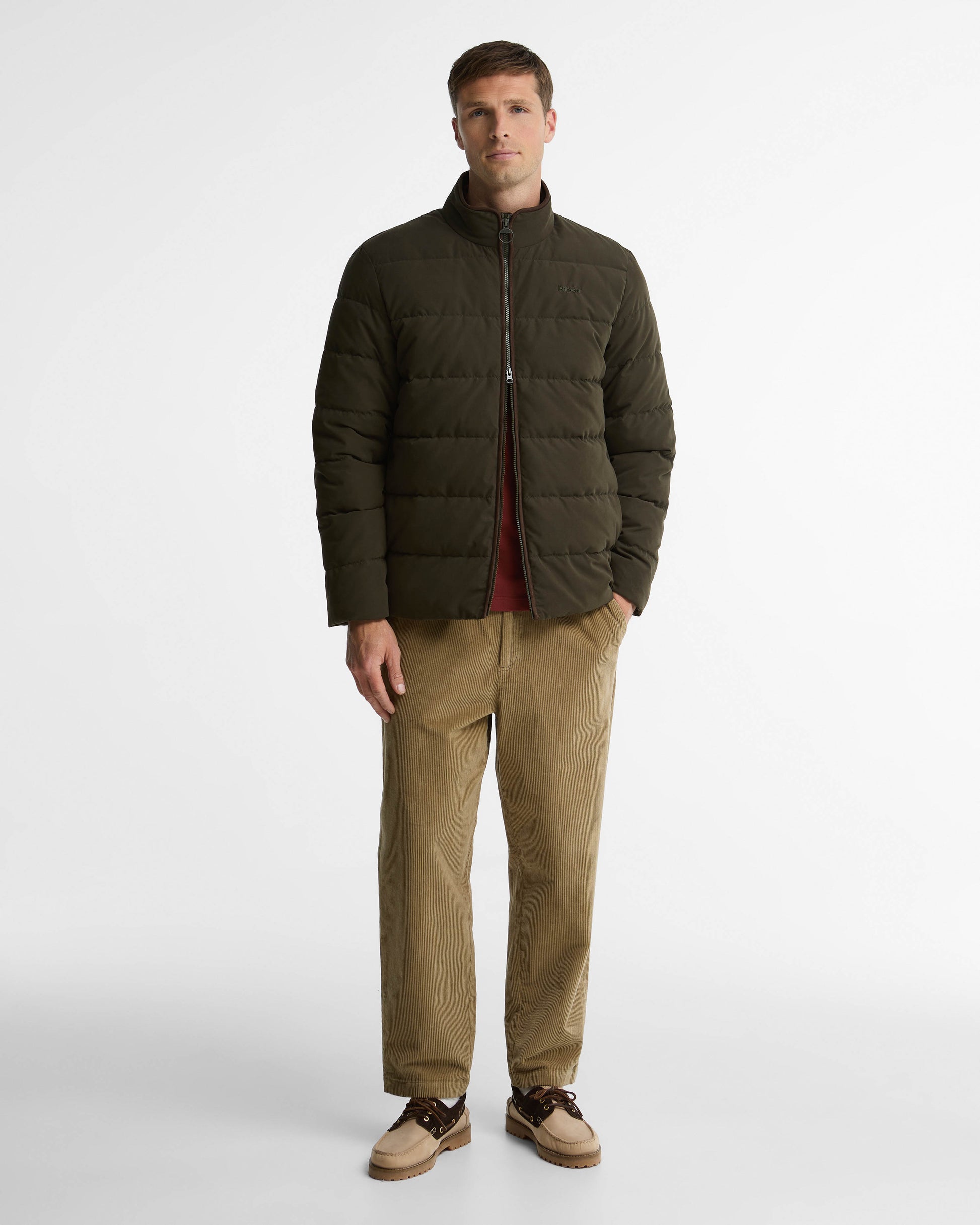 Barbour Noree Mens Quilted Jacket - Dark Sage | CHO | Designer Mens Quilted Jackets