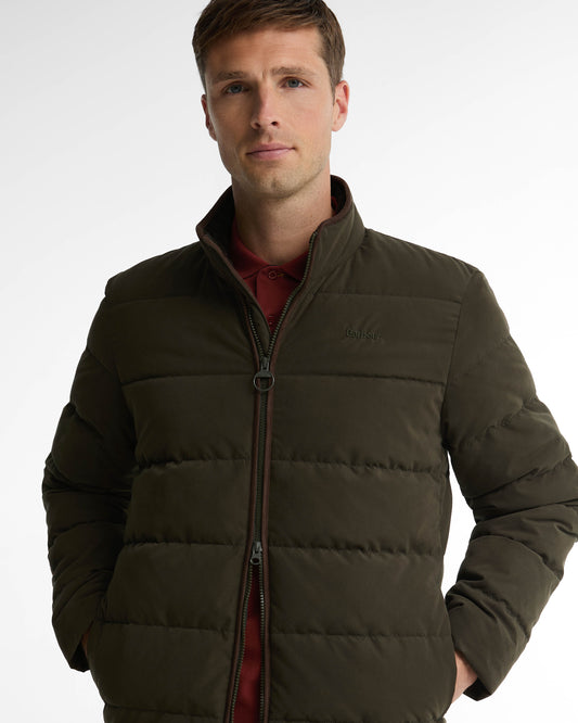 Barbour Noree Mens Quilted Jacket - Dark Sage | CHO | Designer Mens Quilted Jackets