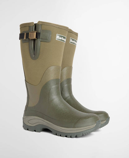 Barbour Tyneside Mens Tall Welly - Olive pair,side
