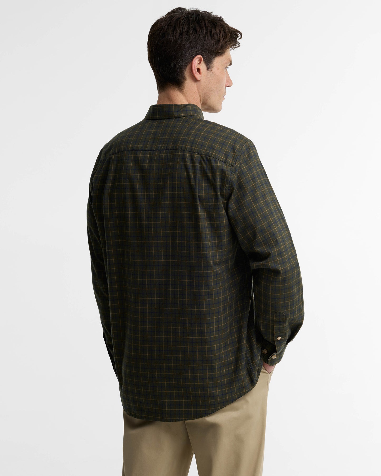 Barbour Bank Mens Shirt - Olive | CHO | Designer Mens Long Sleeve Shirts