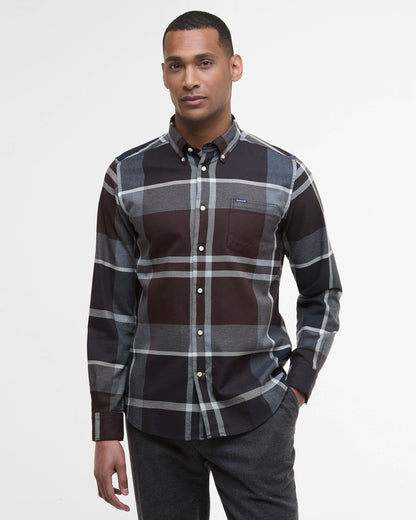Barbour Dunoon Tailored Mens Shirt - Midnight Oak Tartan | CHO | Designer Mens Shirts