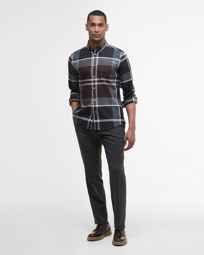 Barbour Dunoon Tailored Mens Shirt - Midnight Oak Tartan | CHO | Designer Mens Shirts
