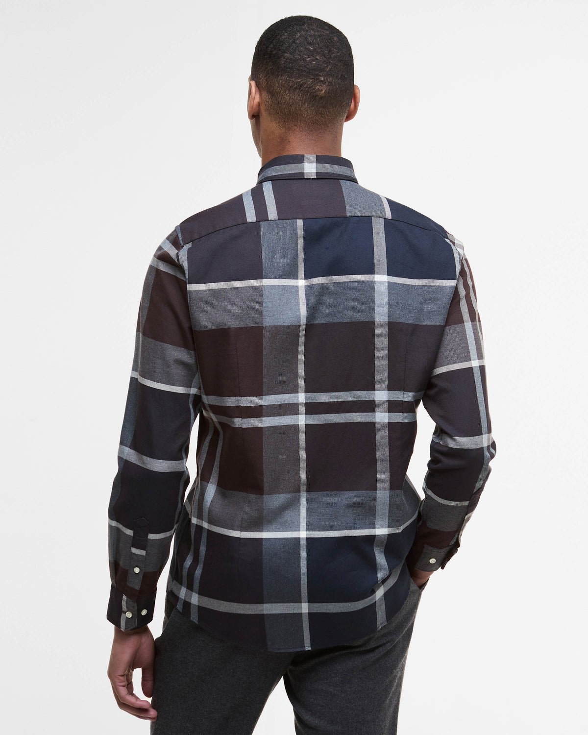 Barbour Dunoon Tailored Mens Shirt - Midnight Oak Tartan | CHO | Designer Mens Shirts