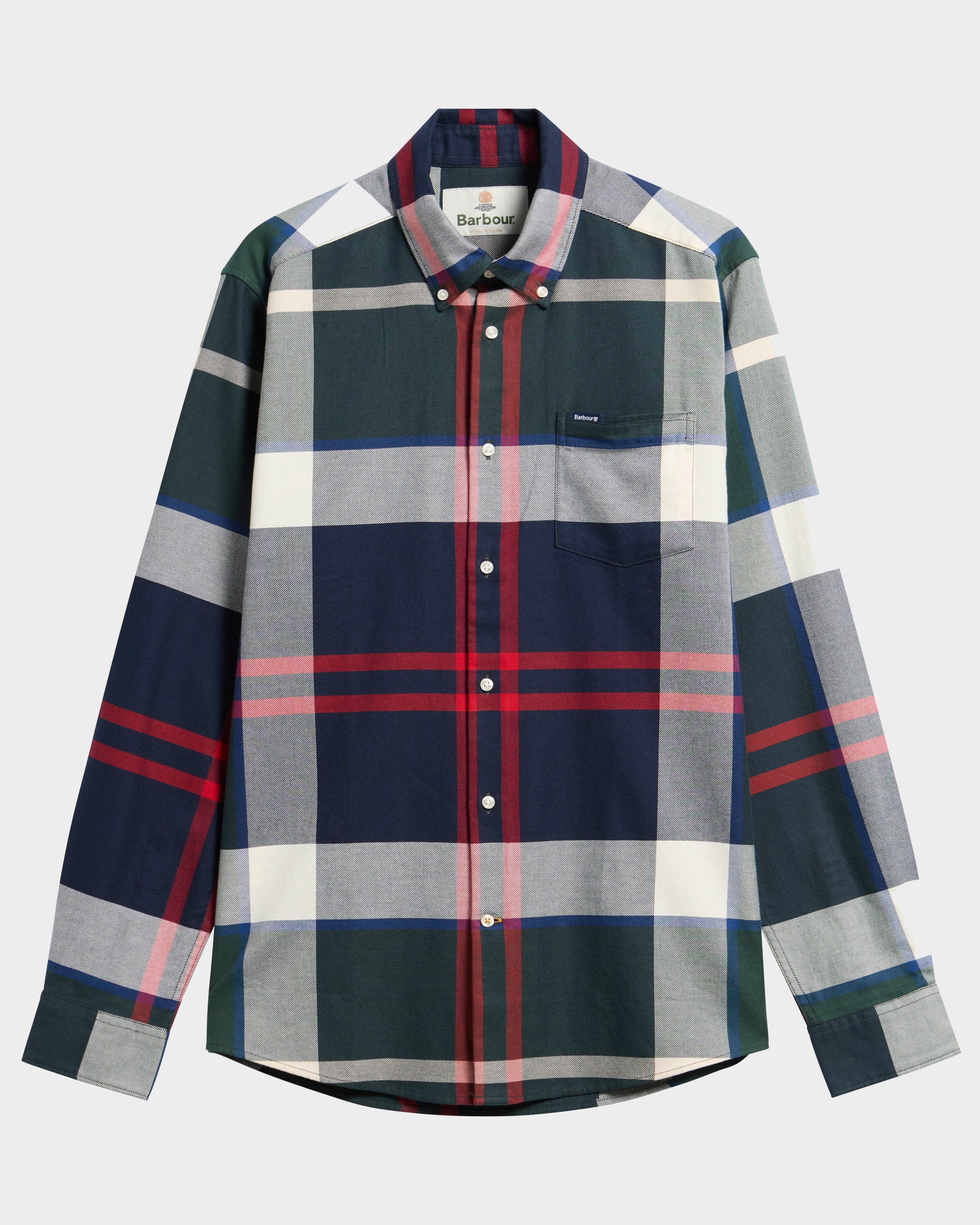 Barbour Dunoon Tailored Mens Shirt - Evergreen Tartan | CHO | Designer Mens Shirts