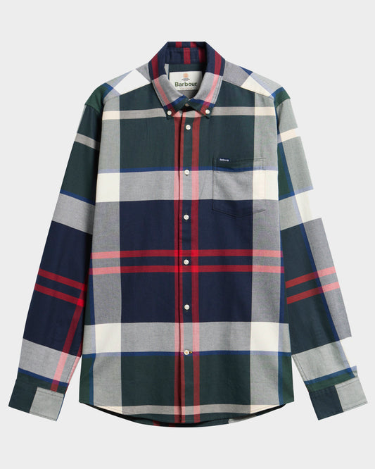 Barbour Dunoon Tailored Mens Shirt - Evergreen Tartan | CHO | Designer Mens Shirts