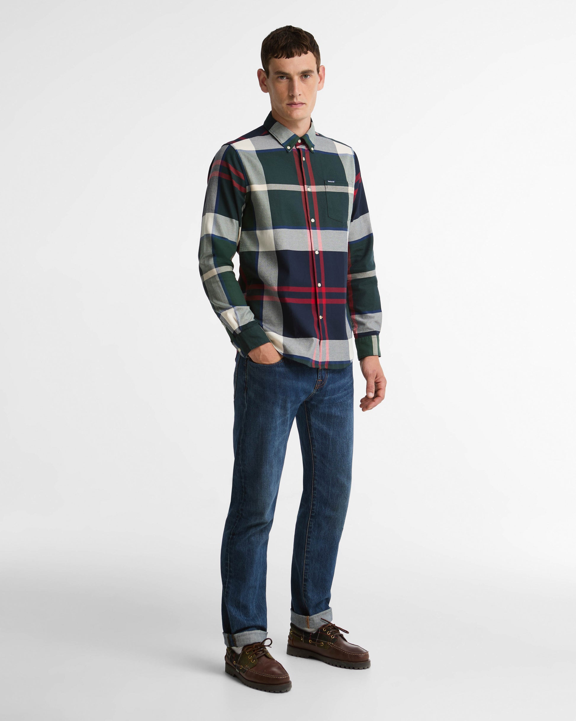 Barbour Dunoon Tailored Mens Shirt - Evergreen Tartan | CHO | Designer Mens Shirts