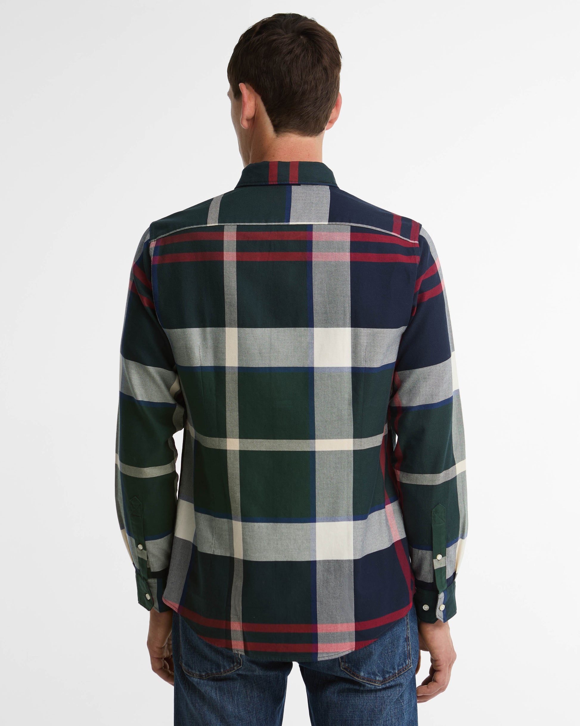 Barbour Dunoon Tailored Mens Shirt - Evergreen Tartan | CHO | Designer Mens Shirts