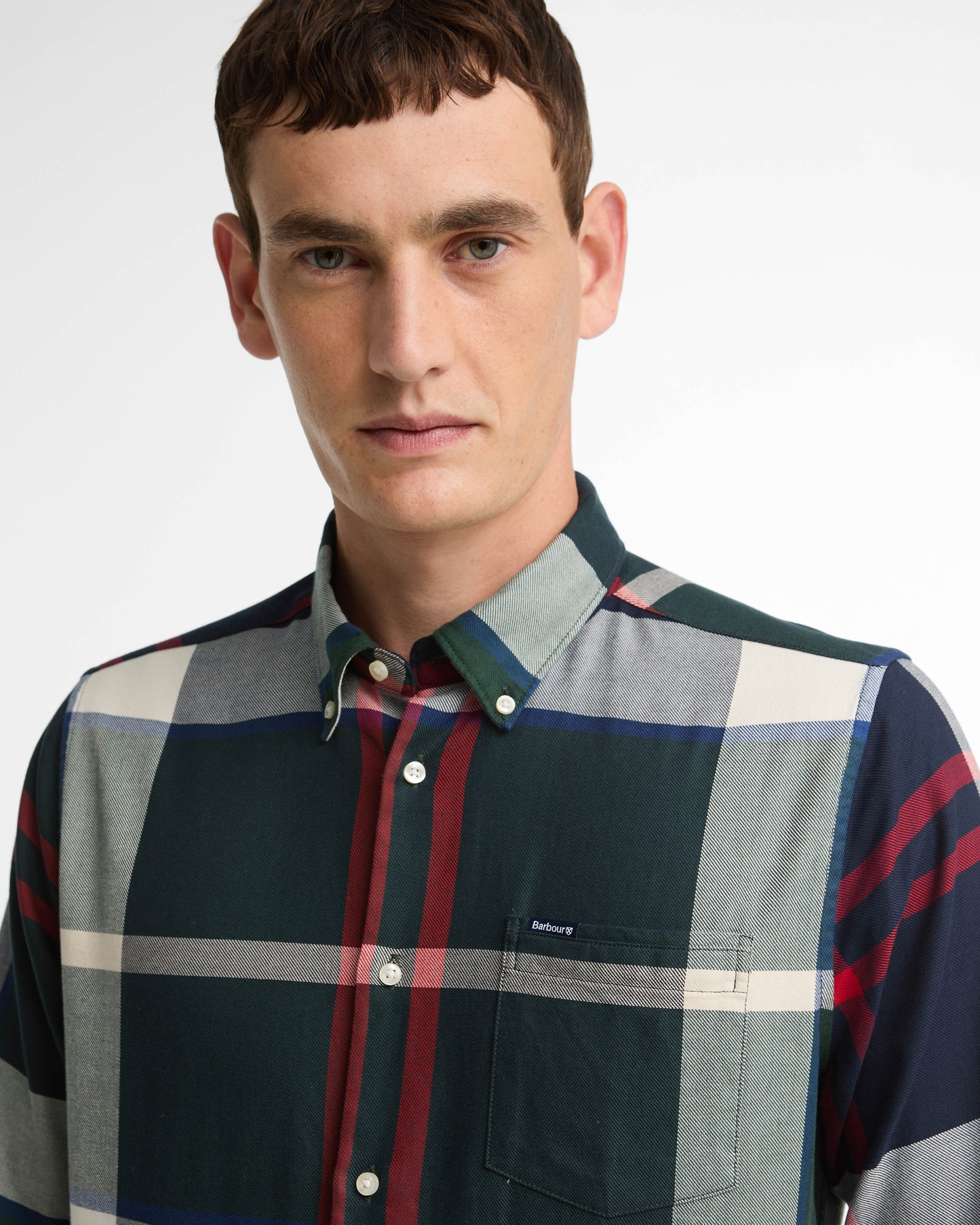 Barbour Dunoon Tailored Mens Shirt - Evergreen Tartan | CHO | Designer Mens Shirts