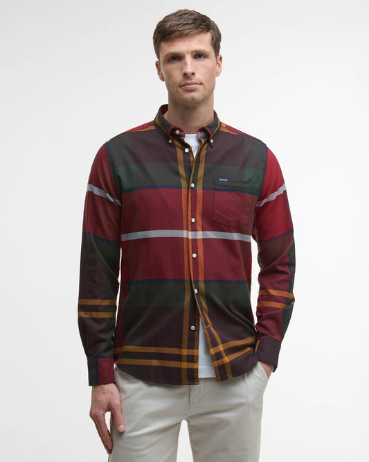 Barbour Dunoon Tailored Mens Shirt - Winterberry Tartan | CHO | Designer Mens Shirts