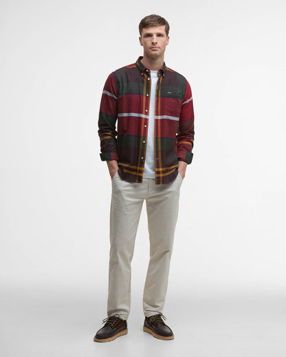 Barbour Dunoon Tailored Mens Shirt - Winterberry Tartan | CHO | Designer Mens Shirts