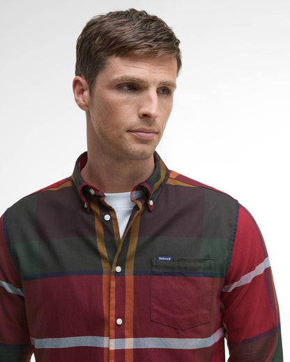 Barbour Dunoon Tailored Mens Shirt - Winterberry Tartan | CHO | Designer Mens Shirts