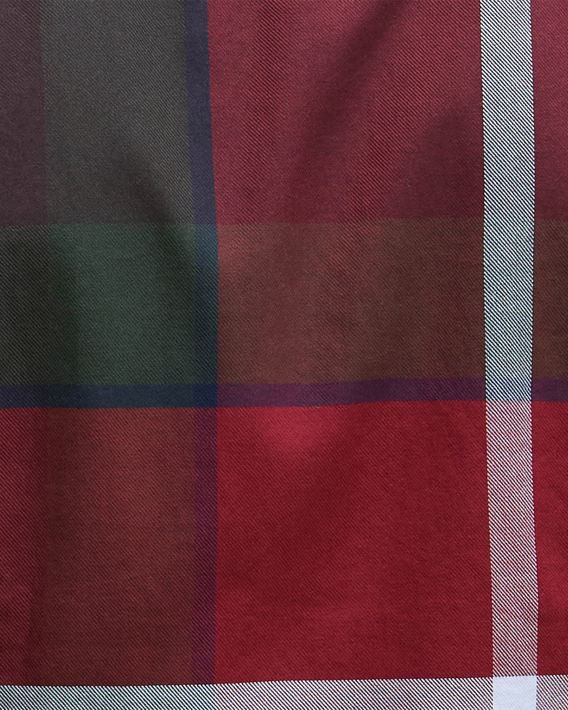 Barbour Dunoon Tailored Mens Shirt - Winterberry Tartan | CHO | Designer Mens Shirts