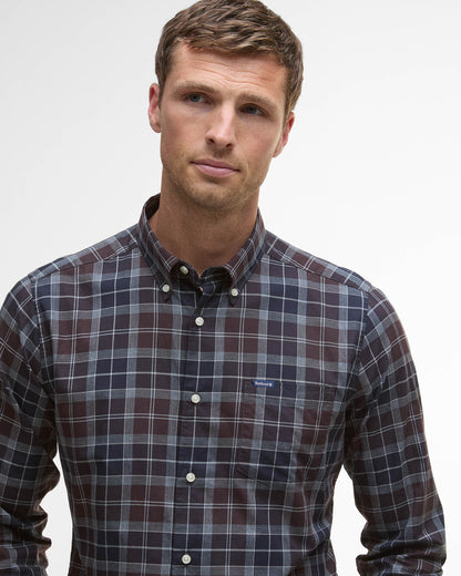 Barbour Wetherham Tailored Mens Shirt - Midnight Oak Tartan