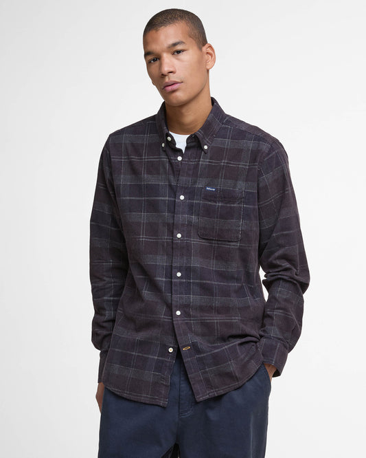 Barbour Blair Tailored Mens Shirt - Midnight Oak Tartan | CHO | Designer Mens Long Sleeve Shirts