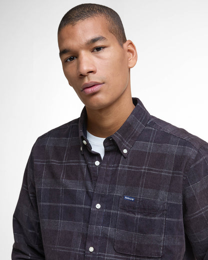 Barbour Blair Tailored Mens Shirt - Midnight Oak Tartan | CHO | Designer Mens Long Sleeve Shirts