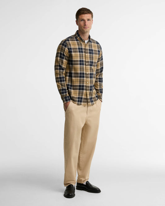 Barbour Fortrose Tailored Mens Shirt - Birchwood Dress Tartan | CHO | Designer Mens Slim Fit Shirts