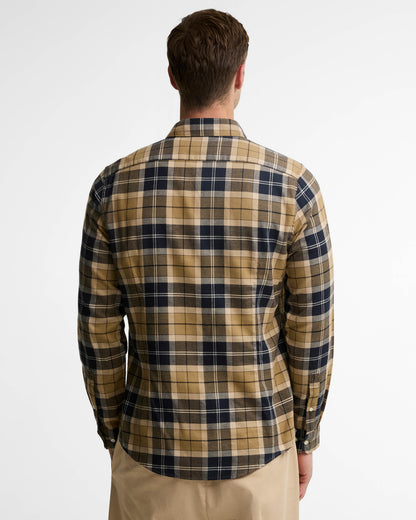 Barbour Fortrose Tailored Mens Shirt - Birchwood Dress Tartan | CHO | Designer Mens Slim Fit Shirts