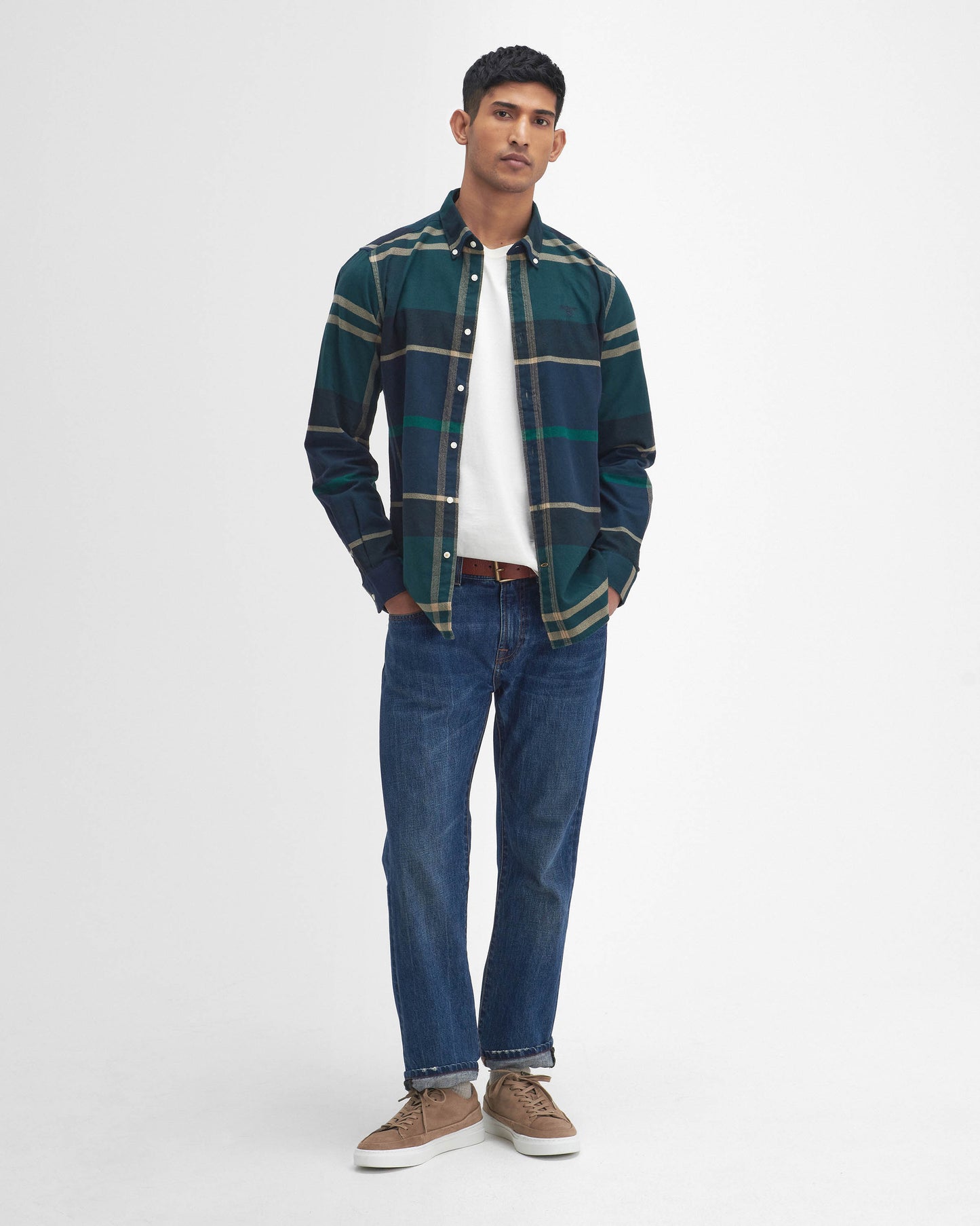 Barbour Iceloch Tailored Mens Shirt - Green Loch