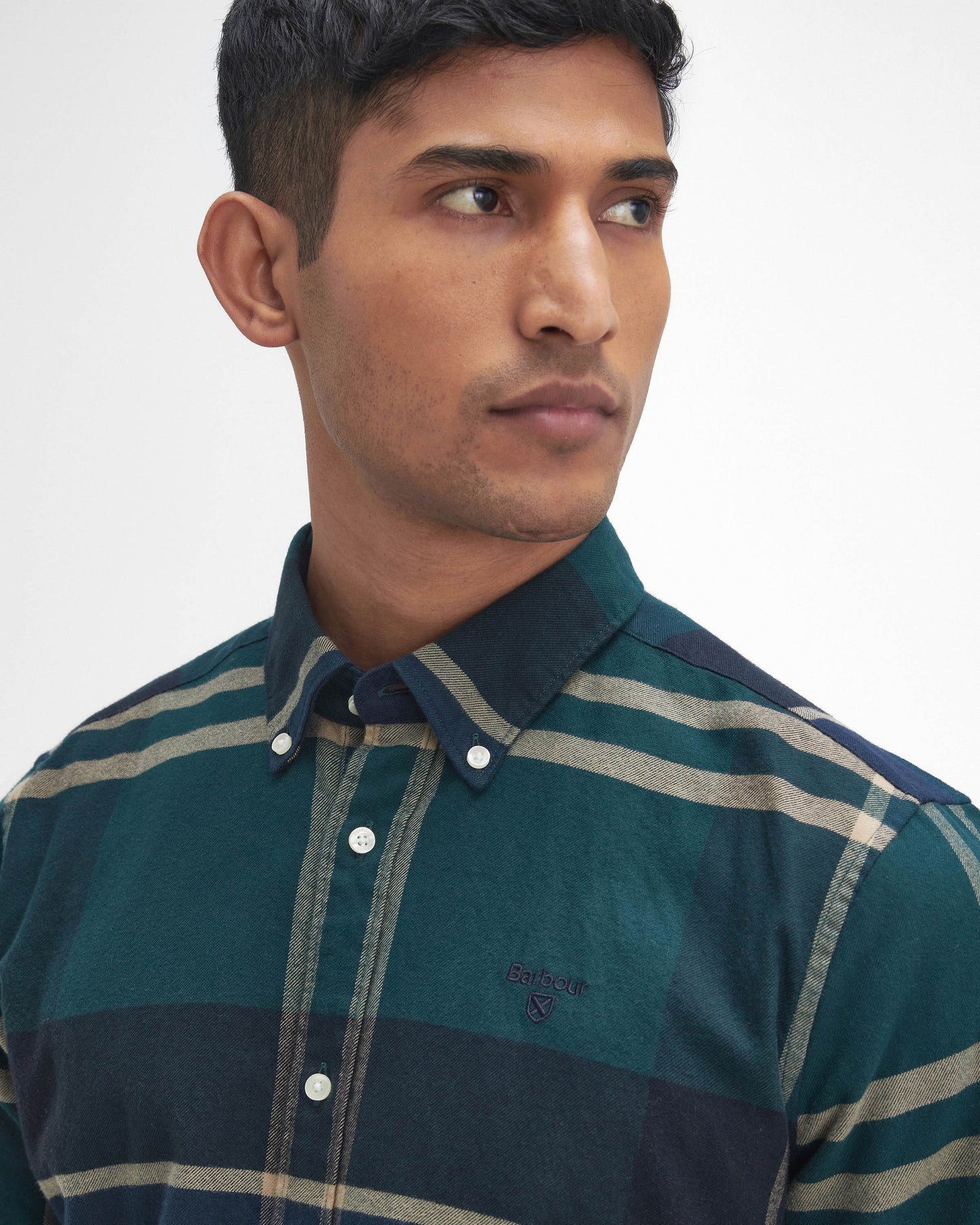 Barbour Iceloch Tailored Mens Shirt - Green Loch