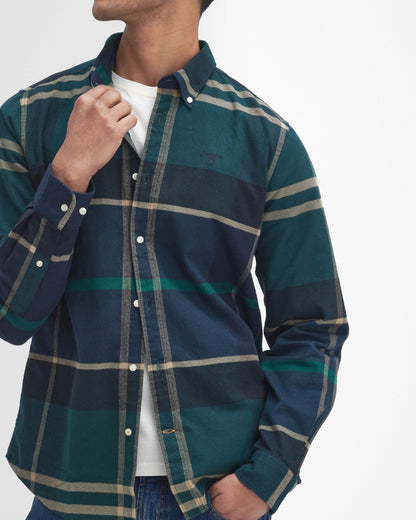 Barbour Iceloch Tailored Mens Shirt - Green Loch