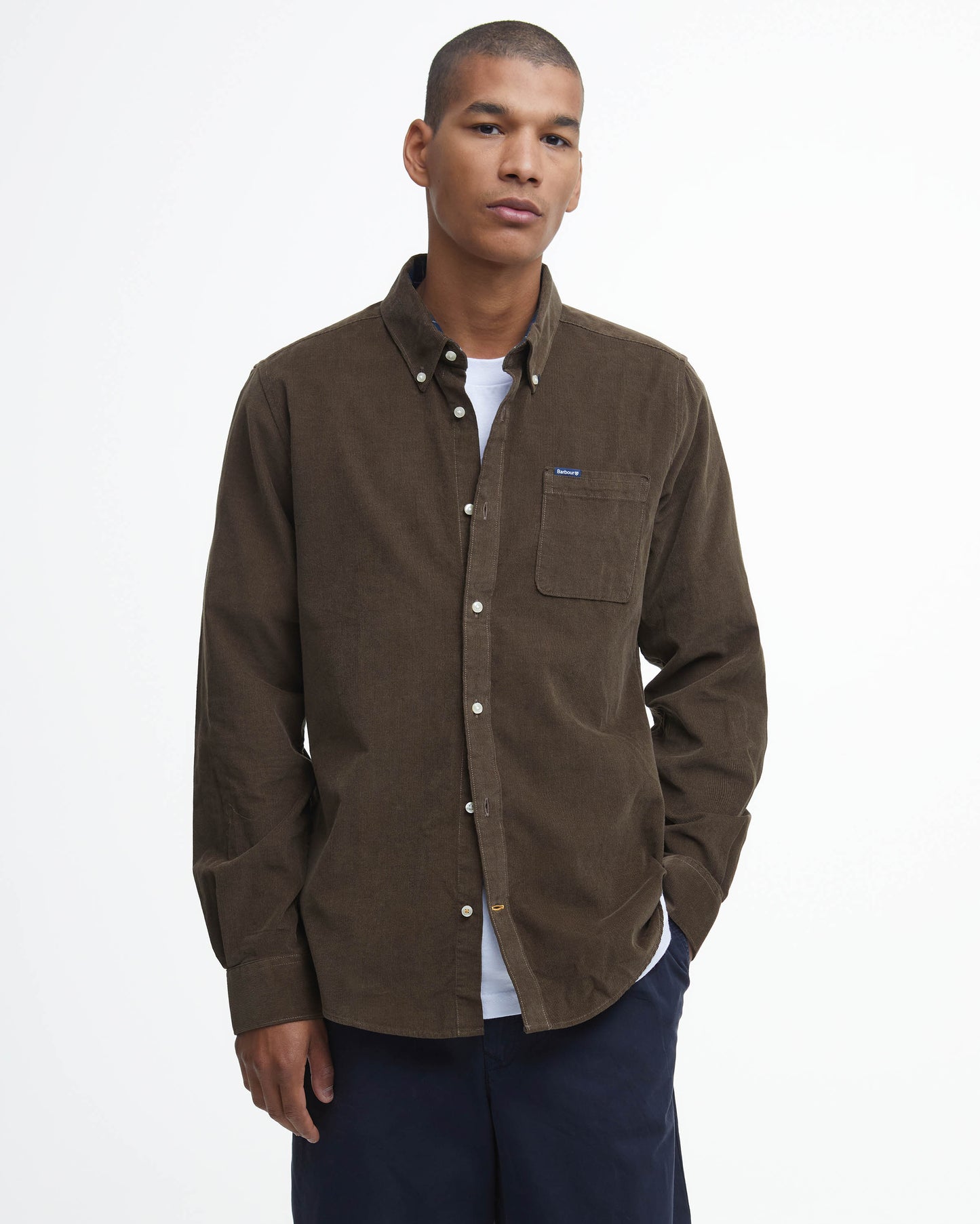 Barbour Ramsey Tailored Mens Shirt - Brown | CHO | Designer Mens Shirts