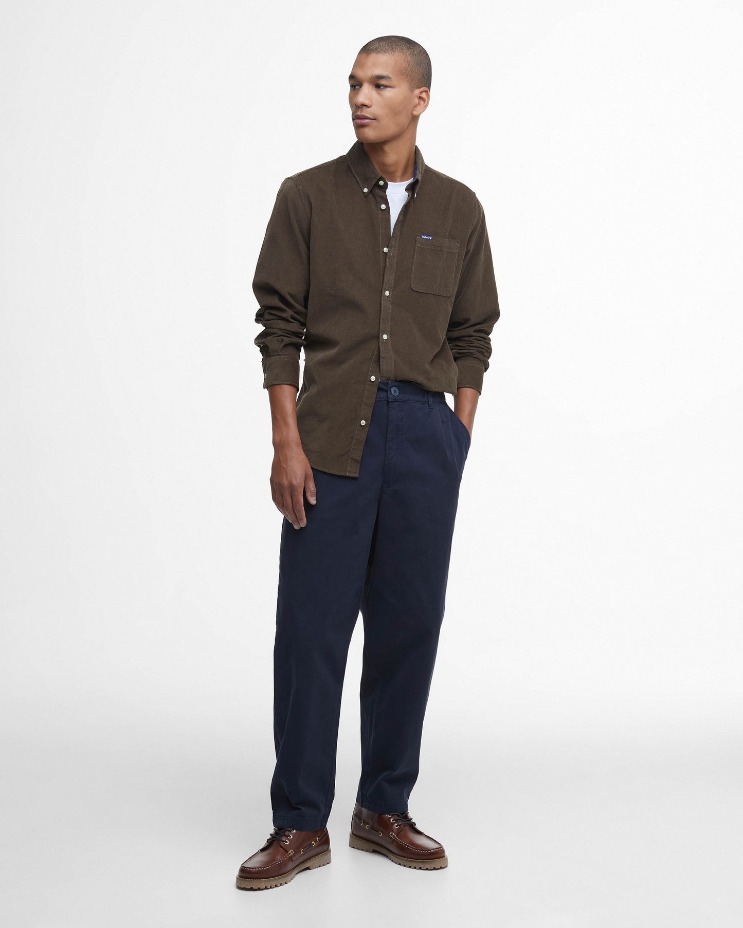 Barbour Ramsey Tailored Mens Shirt - Brown | CHO | Designer Mens Shirts