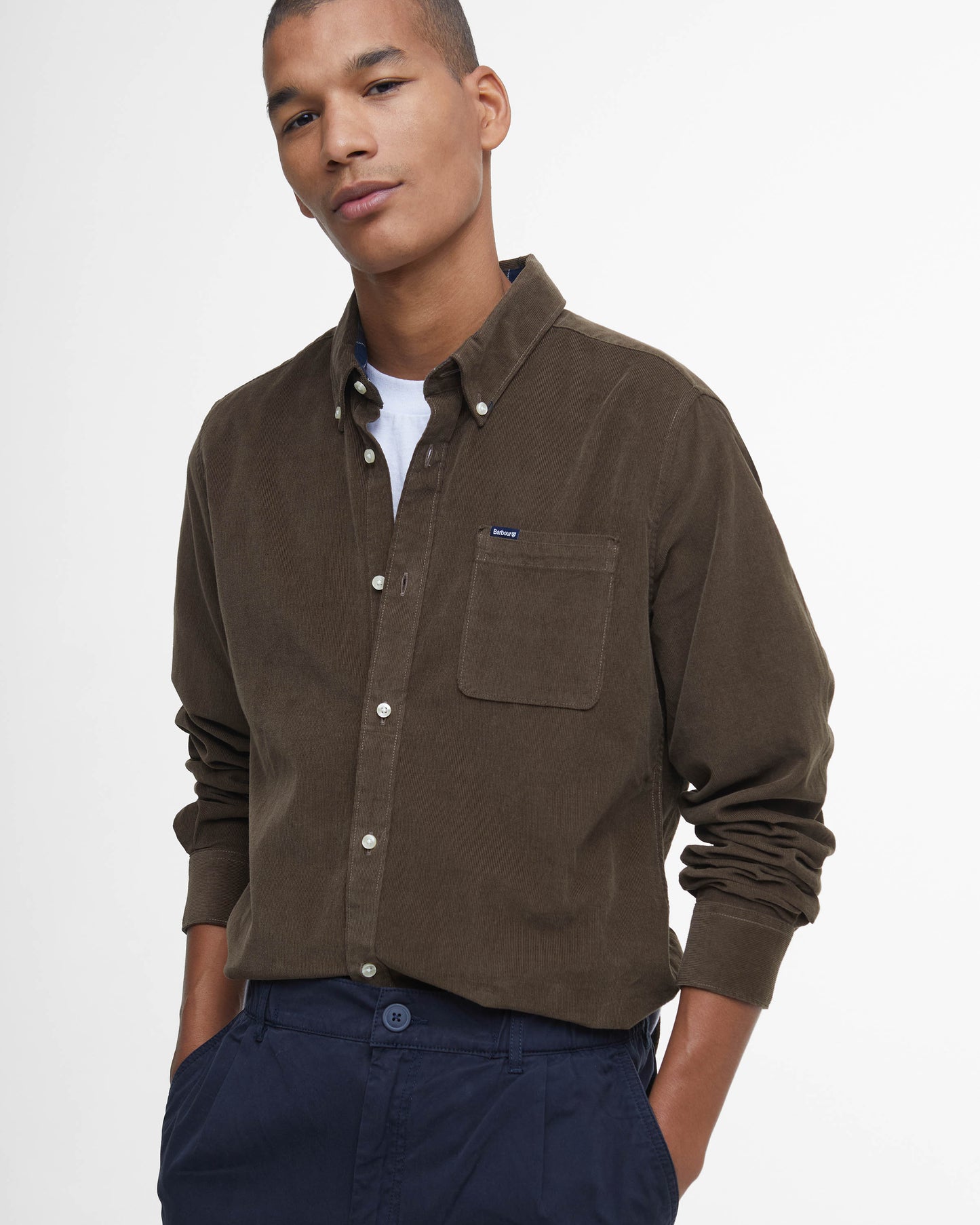 Barbour Ramsey Tailored Mens Shirt - Brown | CHO | Designer Mens Shirts