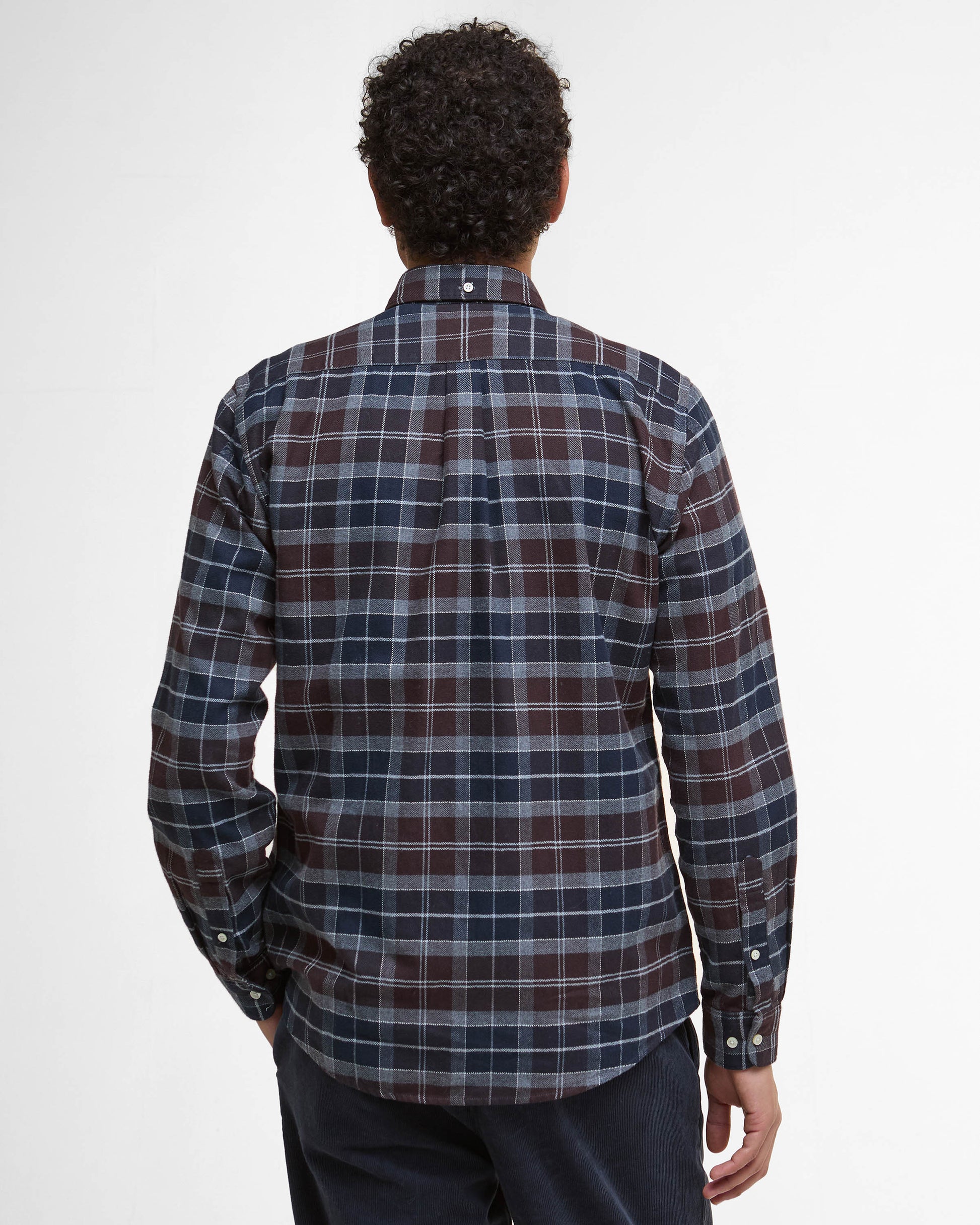 Barbour Kyeloch Tailored Mens Shirt - Midnight Oak Tartan | CHO | Designer Mens Long Sleeve Shirts