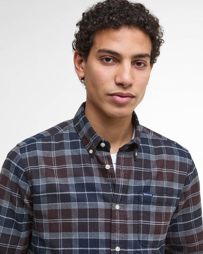 Barbour Kyeloch Tailored Mens Shirt - Midnight Oak Tartan | CHO | Designer Mens Long Sleeve Shirts