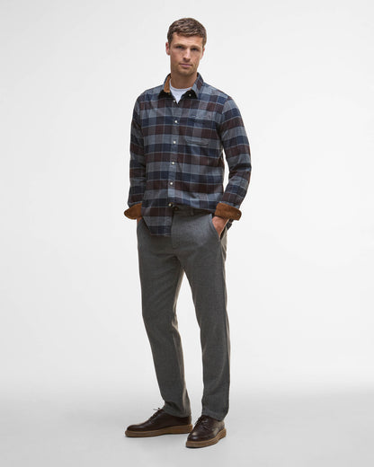 Barbour Valley Tailored Mens Shirt - Dark Oak