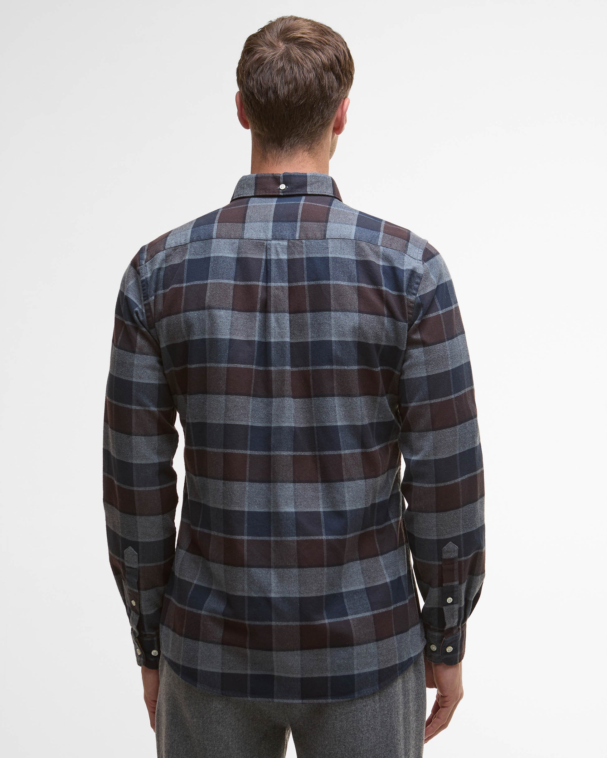 Barbour Valley Tailored Mens Shirt - Dark Oak - CHO - Designer Mens Shirts