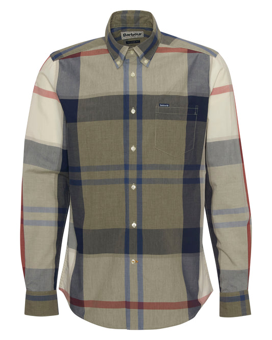 Barbour Harris Mens Tailored Shirt - Bleached Pine Tartan