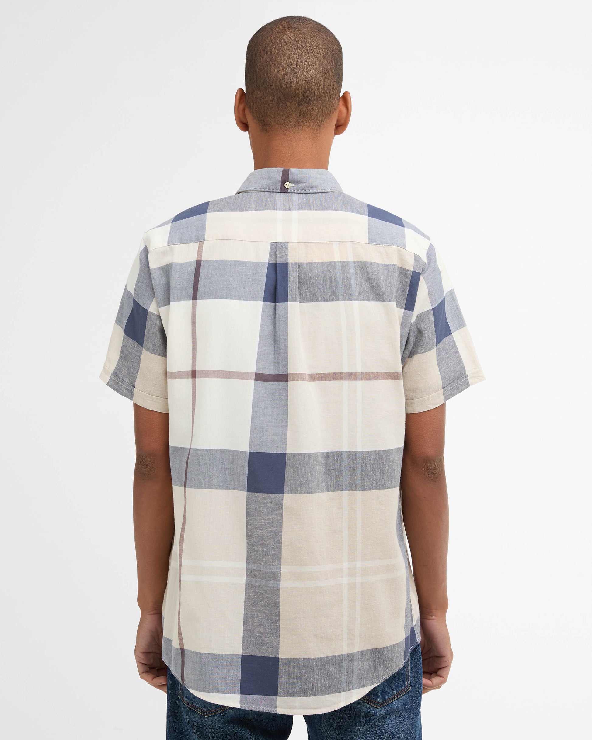 Barbour Douglas Mens Tailored Shirt - Oban Mist Tartan | CHO | Designer Mens Short Sleeve Shirts