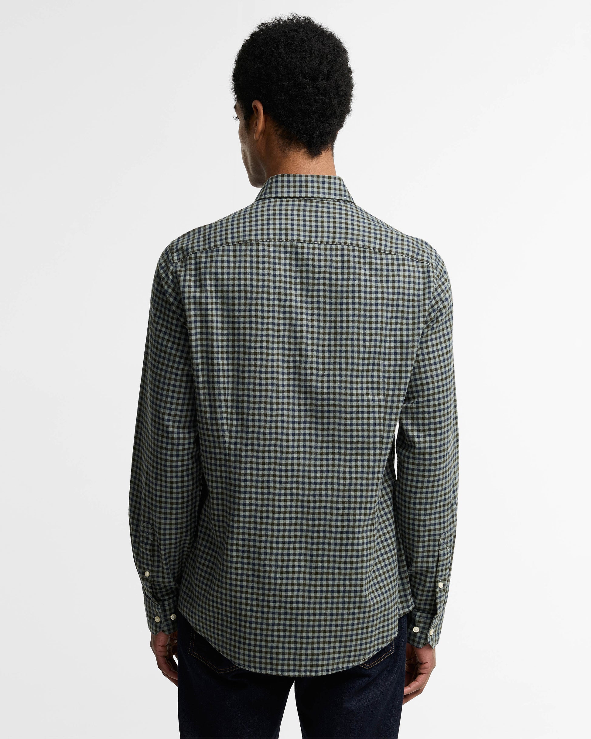Barbour Finkle Mens Long Sleeve Tailored Fit Shirt - Agave Green | CHO | Designer Mens Long Sleeve Shirts