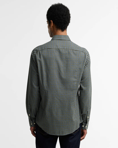 Barbour Finkle Mens Long Sleeve Tailored Fit Shirt - Agave Green | CHO | Designer Mens Long Sleeve Shirts