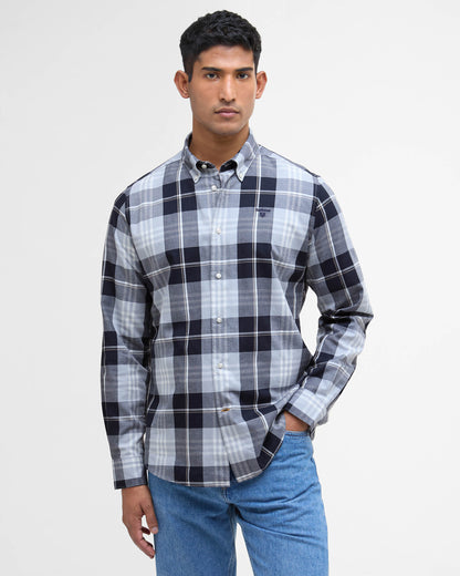 Barbour Edgar Mens Tailored Checked Shirt - Mineral Blue | CHO | Designer Mens Shirts