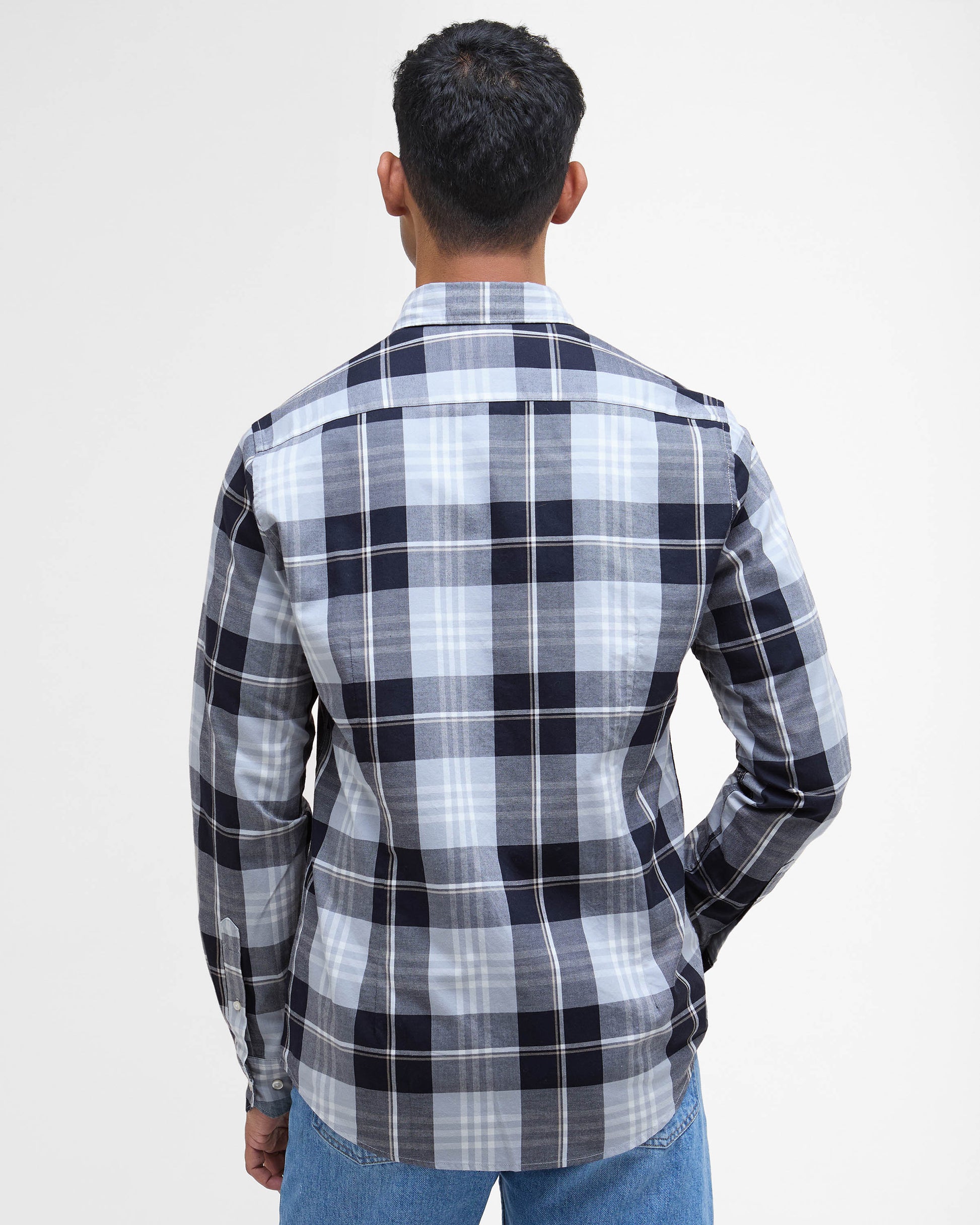 Barbour Edgar Mens Tailored Checked Shirt - Mineral Blue | CHO | Designer Mens Shirts