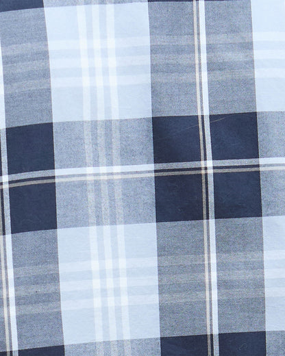 Barbour Edgar Mens Tailored Checked Shirt - Mineral Blue | CHO | Designer Mens Shirts