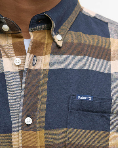 Barbour Folley Mens Tailored Checked Shirt - Navy | CHO | Designer Mens Shirts