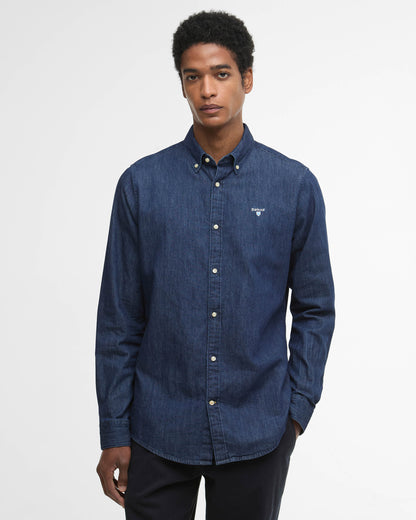 Barbour Denim Crest Mens Tailored Shirt - Indigo | CHO | Designer Mens Shirts