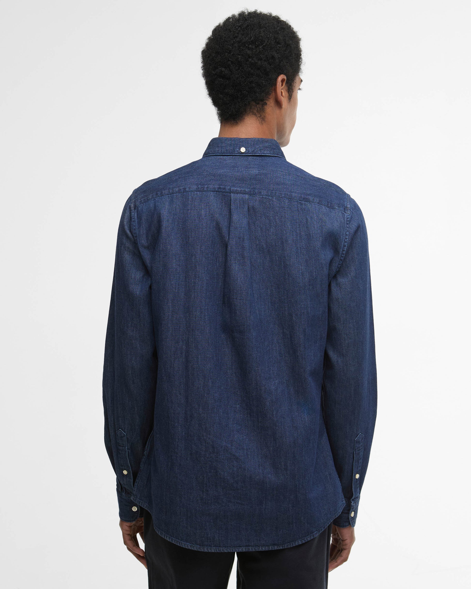 Barbour Denim Crest Mens Tailored Shirt - Indigo | CHO | Designer Mens Shirts