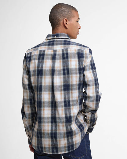 Barbour Sillwith Mens Tailored Checked Shirt - Ecru