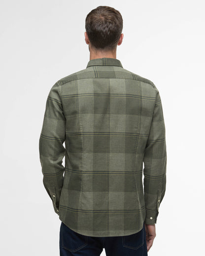 Barbour Heaney Mens Checked Tailored Shirt - Olive