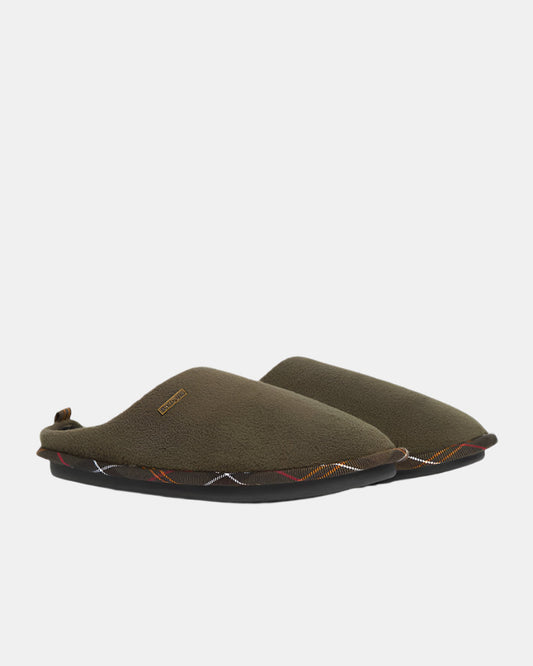 Barbour Hexham Mens Slippers - Olive